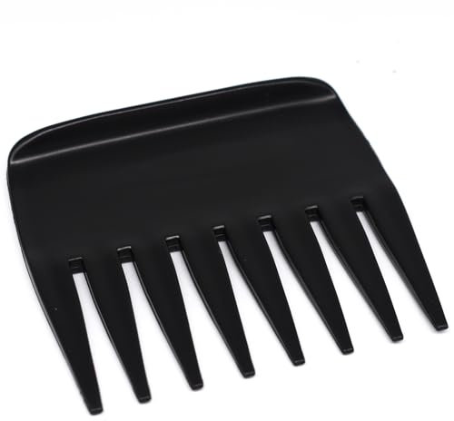 Peigne de Coiffure Professionnel Texturé à Mèches, Peigne Démêlant Pompadour Slickback à 8 Dents Largement Espacées, Soins de la Barbe, Modelage, Shampoing Humide, Peigne de Coiffure, Bureau, Salon