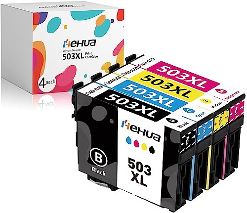hehua 503XL Tintenpatrone Kompatible für Epson 503XL Druckerpatronen Multipack Patronen für Epson Expression Home XP-5200 XP5200 XP-5205 XP5205 Workforce WF-2960DWF WF2960 WF-2965DWF WF2965 (4 Pakete)