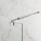 73-123 cm Ersatz Einziehbar Stabilisator Länge Teleskopisch Wandmontage Stabilisierungsstange für Glasstärken 8-10 mm, Edelstahl Haltestange für Walk-in Duschwand Seitenwand Fixiert, Silber
