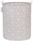 Sea Team 19.7 Inch Large Sized Waterproof Coating Ramie Cotton Fabric Folding Laundry Hamper Bucket Cylindric Burlap Canvas Storage Basket with Stylish Cube Grey Design