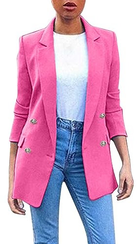 LAOSU Femmes Blazer Veste Revers Ouvert Avant Cardigan,Blazer Long Blanc,Blazer Femme Pied De Poule,Blazer Noir Cintré Femme,Blazer Carreaux Femme,Blazer Epais,Blazer Noir Court Femme