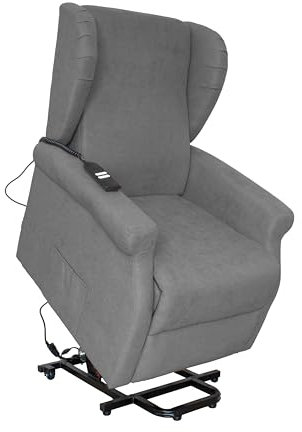 GARDENIA Poltrona Elettrica Alzapersona Relax Reclinabile in Tessuto Grigio