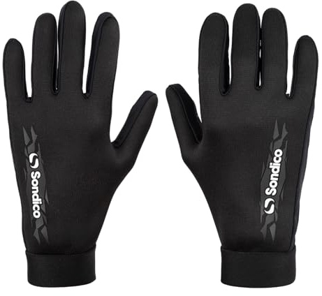 Sondico Guanti da calcio per bambini, taglia S/M, colore: nero