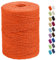 CAMAL Raffia Garn zum Häkeln Von Taschen, 2mm x 300m Geflochten Raffia Papierdraht Weich Raffia Strickgarn Bast zum Stricken Tasche, Strandmütze, DIY Handarbeiten (Orange Rot)