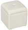 HOMCOM Sitzsack aus weichem Teddy-Stoff, gepolsterte Fußhocker für Eingang, Wohnzimmer und Schlafzimmer, 39 x 39 x 39 cm, Creme