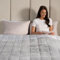 OHS Adult Weighted Blanket 8kg, Waffle Fleece Heavy Blanket Weighted for Adults Throw Winter Blanket Sleep Therapy Anxiety Relief - Natural, 150 x 200cm