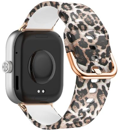 SeNool Bracelet pour Xiaomi Redmi Watch 5 / Xiaomi Redmi Watch 4, [Silicone Bande de Remplacement] Homme Femme Bracelet pour Xiaomi Smart Band 9 Pro/Xiaomi Smart Band 8 Pro - Léopard