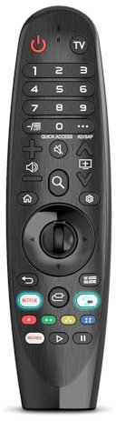 Repuesto Mando a Distancia Compatible con LG TVs, Universal Control Remoto de Infrarroja con Botones Netflix y Movies para Todos LG Smart Televisores (Sin Función de Voz y Puntero)