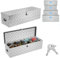 LARS360 Aluminiumbox Alu Box Truckbox 990x330x254 mm, Abschließbare Aluminium Transportbox Anhänger für Werkzeuge, Deichselbox mit Deckel, robuste Alukiste für den mobilen Einsatz (Silber)