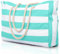 oscaurt Strandtasche XXL Familie Tote Bag Shopper Tasche Damen Badetasche Damen Handtasche Faltbare Saunatasche Beach Bag mit Reißverschluss Weekender Umhängetasche
