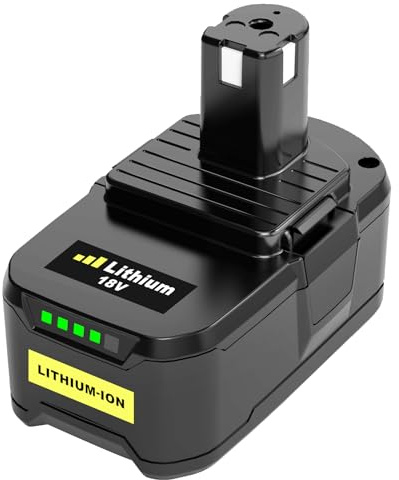 18V 5.5Ah Replacement for Ryobi 18V Battery P108 P107 P106 P105 P104 for Ryobi Battery RB18L50 RB18L40 RB18L25 BPL18151 BPL1820