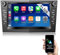 ESSGOO 1+32G Android 14 2 DIN Car Stereo Radio For Vauxhall/Opel Corsa C D Zafira B Astra G H,with Wireless Carplay and Android Auto,7 inch Touchscreen Bluetooth FM GPS SWC Navi WiFi