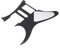 E-Gitarre Zubehör Ersatz Pickguard für Ibanez RG250 Style mit Kompatibilität für verschiedene Tonabnehmertypen (Schwarz)