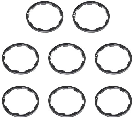 Diogeynu 8 Stück Fahrrad-Innenlager-Dichtungen, Ersatz-Tretlager-Unterlegscheibe, Aluminium-Legierungen, Schwungräder, Naben, Abstandshalter