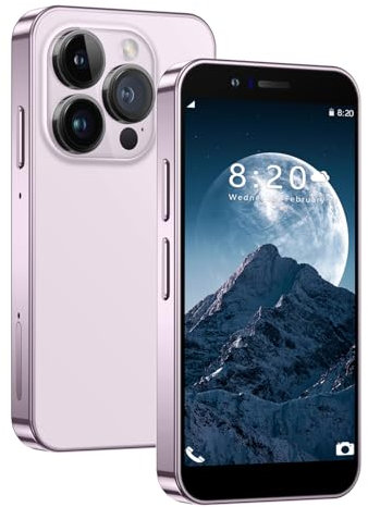 JtQtJ J6mini Basic Kids Phones, 3.0 Inch IPS Display, Dual SIM, Dual Cameras, 2GB RAM+16GB ROM, Handheld Mobile Phones (Pink)
