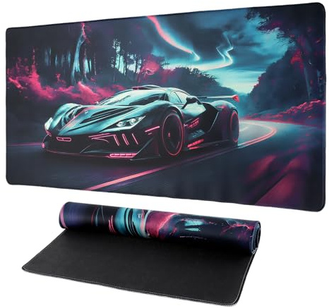 GmeDhc Schreibtischunterlage XXL Mauspad Gaming, Schreibtischunterlage Auto Maus Pad, 900x400 mm Großes Mauspad Gaming, Laptop Schreibtisch Unterlage
