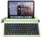 YUNZII QL75 Wireless Typewriter Hot Swap Retro Mechanical Keyboard, Punk Round Keycaps, RGB Backlit QMK/VIA Programmable, Multi-Device Keyboard mit 2.4GHz/Type-C/BT5.0 (Green, Cocoa Cream V2 Linear)