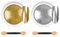 Chrome Nail Powder, 2Pcs Gold Silver Metallic Nail Powders, Nail Chrome Powders Metallic Mirror Effect, Metallic Nail Pigment powder for Nail Art Design Decoration
