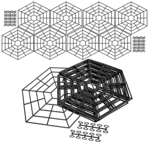 Fischteichnetz, schwimmende sechseckige Netzabdeckung, Garnelenschutz, 26,8 x 26,8 cm, Reiher- -Abwehrnetz für Gartenteiche und Outdoor-Fischtanks