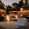 Ledvion - Lichterkette, 16.5M Solar, 30x E12 LED Lampe, wasserdicht IP44, 2700K, G40, Plug & Play, koppelbar
