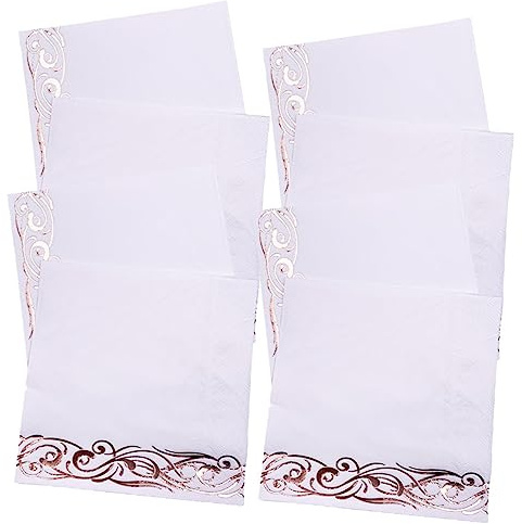 Mobestech 50 Pièces Lot de Serviettes Jetables pour Mariage Anniversaire et Décoration de Table Rose pour Banquets et Réceptions