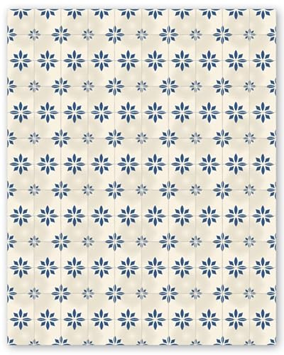 Panorama Tappeto in Vinile - Tappeti in PVC Grandi - Tappeto da Cucina, Corridoio e Soggiorno - Modello Vera Blu 200x250 cm