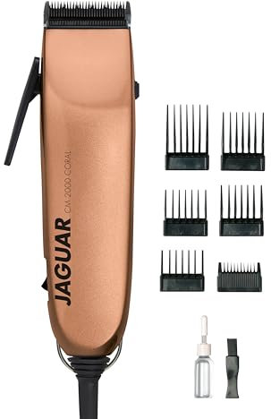 JAGUAR Haarschneidemaschine CM 2000 Coral | Profi Haarschneider für Netzbetrieb inkl. Aufsteckkammset & Schnellmontage-System | Vom Profi für Dich