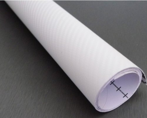 1220mm x 600mm 3D White carbon fibre Vinyl bubble Free Vinyl Car Van Bike Self Adhesive 3d Textured Wrap Wrapping 500mm x 1520mm
