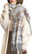 Bakicey XXL Damen schal dick strickschal karo Halstuch scarf poncho cape warm neu Winterschal Herbstschal Deckenschal weich karoschal, 3XL, Blau-weiße
