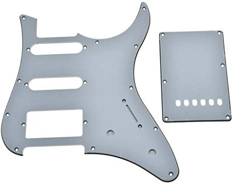 KAISH Gitarren-Schlagbrett aus HSS mit Tremolorrückplatte für Yamaha Pacifica, weiß, 3-lagig