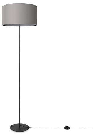 Paco Home Stehleuchte Wohnzimmer Schlafzimmer Stehlampe Standleuchte Stoffschirmlampe Lampenschirm Rund Modern E27 Einfarbig