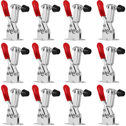 KOHAND 12 PCS 201B Toggle Latch Clamps, Hand Tool Nonslip Horizontal Quick Release Clamps with 220 Lbs Holding Capacity for Woodworking Welding