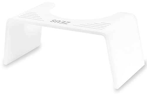 ZEUS® Thron der Beste Toilettenhocker für Erwachsene. Schöner medizinische WC-Hocker. Eleganter Klo Fußhocker. Verbesserung der Darmgesundheit (Premium White)