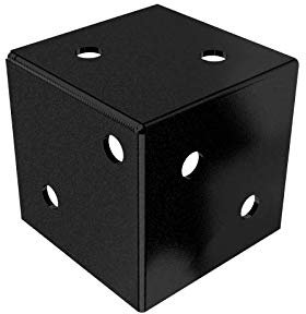 Strapazierfähige dekorative Pergola Balkenhalter, Pfostenträger, Schuhhalterung, 85 x 85 x 2,5 mm, schwarz pulverbeschichtet