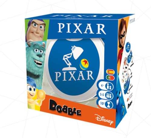 Zygomatic Dobble Pixar | Action- und Reflexionskartenspiel | ab 6 Jahren | 2 bis 8 Spieler | 15 Minuten pro Spiel | Spanisch und Portugiesisch
