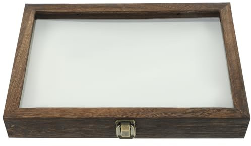 TOPBATHY BoîTe en Bois pour SpéCimens D'Insectes avec Couvercle Transparent, Cadre De PréSentation en Bois Naturel pour Collection Et DéCoration IntéRieure, 31x22x4cm