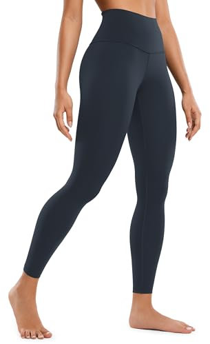CRZ YOGA Butterluxe Damen High Waist Sport Leggings Blickdicht Yoga Leggins Sporthose Workout Gym Yogahose - 64cm Echte Marine 42
