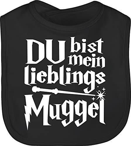 Shirtracer Baby Lätzchen - Sprüche - Du bist mein Lieblingsmuggel I - Unisize - Schwarz - lustige babysachen spruch schlabberlatz babykleidung mit süßen sprüchen spruche latz geschenke zur geburt