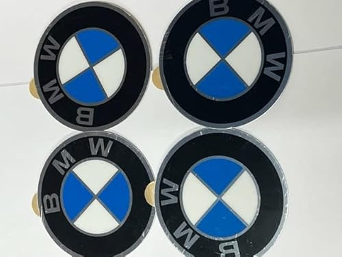 4 Stück BMW Emblem Felgenaufkleber Kappe Ø82mm Plakette mit Klebefolie D=82MM