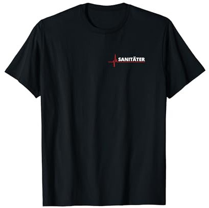 Sanitäter EKG Rücken Herzschlag Herzlinie Cooles Sanitäter T-Shirt