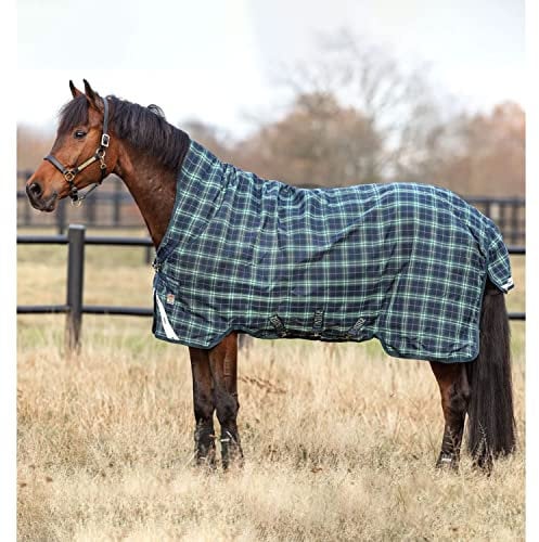 Horseware Rhino WUG 250g medium VARI-LAYER Regendecke Hunter Check (130 cm), Polypropylen, Grün