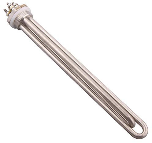 DERNORD 1 Zoll Heizelement Doppel U Typ Elektrische Brauwasserbereiter DN25 33.25mm BSP Gewinde Edelstahl Flansch 240V 3600W