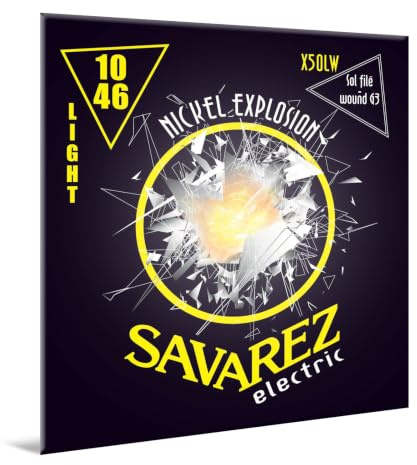 Savarez E-Gitarre-Saiten Nickel Explosion Roundcore Satz Light wound G .010-.046 X50LW