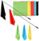 GAITWIN Pferdetrainingsausrüstung, Flagge, 5 Stück mit 1 Stück Teleskop-Fahnenmast, Longierstab für Reiterbedarf, verbessertes genähtes Schlaufen-Design