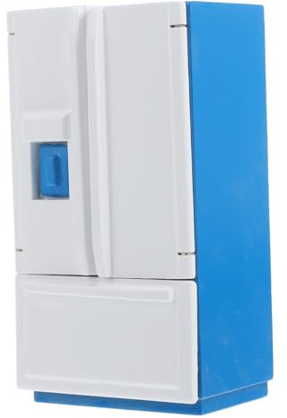 ibasenice Modelo Congelador De Casa De Muñecas Helicoptero Juguete Nevera De Casa De Muñecas Pequeña Heladera Refrigerador Retro Surtido Pulseras Mini Aparato Eléctrico Madera
