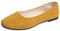Generic Women's Slip On Flat Walking Ballerina Shoes Casual Work Office Comfortable Cute Shoes Ladies Flat Pumps UK Size 5 Yellow