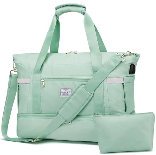RUYI Sporttasche Damen Reisetasche, Weekender Travel Bag mit Kulturtasche, Schuhfach & Nassfach, wasserdichte Gym Bag Duffle Bag, Handgepäck Tasche für Flugzeug Reise