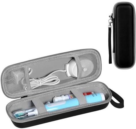TUNYINSH Elektrische Zahnbürste Reiseetui für Oral B/Oral-B Pro/Phlips Sonicare Electric Toothbrush, Tragbare Hartschalen eise-etui für oral b aufsteckbürsten und Zubehör (Schwarz)