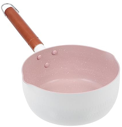 Mikinona Snow Pan French Onion Soup Bowls Butter Warmer Cezve Coffee Pot Turkish Coffee Kettle Milk Cream Pitcher Glass Saucepan Aluminium Soup Pot with Cover White Turkey Baby Aluminum