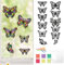 TGFIX 12 Stück Schmetterling Bastelset Kinder Frühling Fensterbilder Basteln Kreatives Schmetterlinge Papierbastelset DIY Frühling Fensterdeko für Mädchen Jungen Frühling Party Geschenk